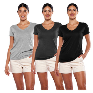 Playera premium manga corta, cuello V - 3Pack (DA9050-3)