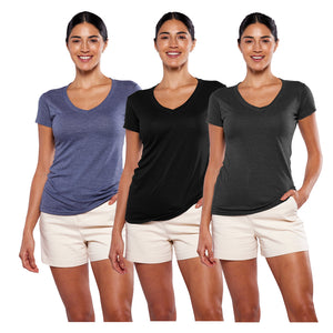 Playera premium manga corta, cuello V - 3Pack (DA9050-3)