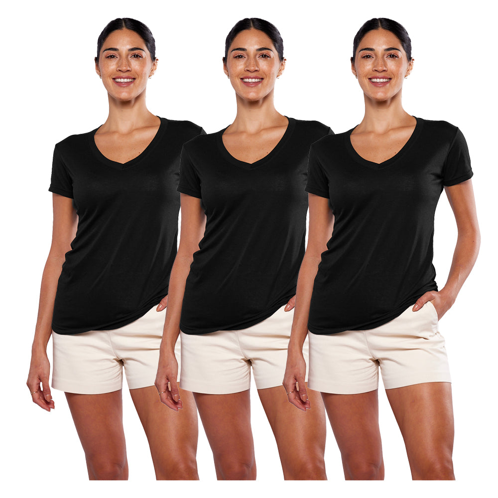 Playera premium manga corta, cuello V - 3Pack (DA9050-3)