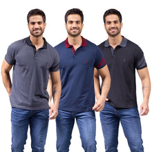 Cargar imagen en el visor de la galería, Paquete de 3 Playera Polo Premium Algodon-Licra - 407-3
