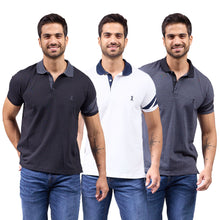 Cargar imagen en el visor de la galería, Paquete de 3 Playera Polo Premium Algodon-Licra - 407-3
