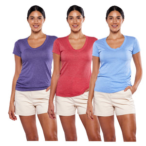 Playera premium manga corta, cuello V - 3Pack (DA9050-3)