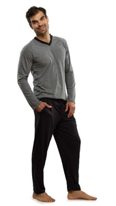 Pijama Urban Conjunto Playera Manga Larga y Pantalon Con Bolsa, 5031