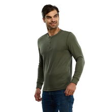Cargar imagen en el visor de la galería, Playera Manga Larga Premium Cuello Henley Estilo Waffle, 0123-CA - Alfani 
