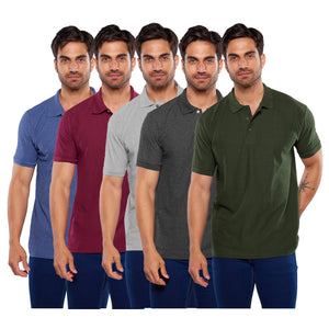 Paquete de 5 playeras polo, 403-5