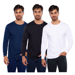 Paquete de 3 playeras manga larga para hombre (404-3)