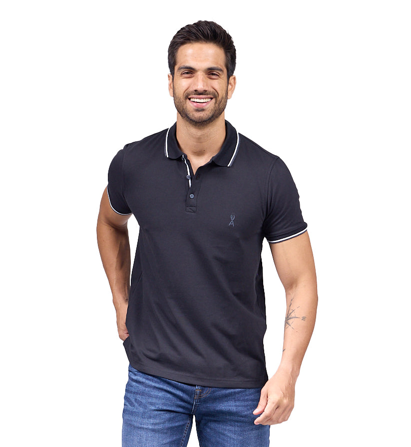Playera Polo Algodon-Licra Premium Manga Corta -406