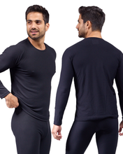 Cargar imagen en el visor de la galería, Pack 2 Playeras Térmicas Premium Hombre Algodón-Modal-Elastano, Afelpado Polar, Protección UV. MOD 1002
