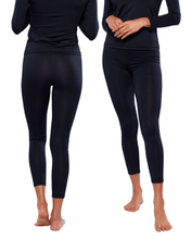 Cargar imagen en el visor de la galería, Pack 2 Pantalones Térmicos Premium Dama Algodón-Modal-Elastano, Afelpado Polar, Protección UV. MOD 1006 - Alfani 
