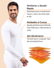 Cargar imagen en el visor de la galería, Pack 2 Playeras Térmicas Premium Hombre Algodón-Modal-Elastano, Afelpado Polar, Protección UV. MOD 1002

