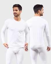Cargar imagen en el visor de la galería, Pack 2 Playeras Térmicas Premium Hombre Algodón-Modal-Elastano, Afelpado Polar, Protección UV. MOD 1002
