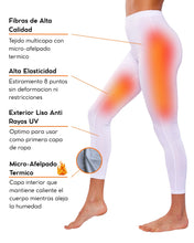 Cargar imagen en el visor de la galería, Pack 2 Pantalones Térmicos Premium Dama Algodón-Modal-Elastano, Afelpado Polar, Protección UV. MOD 1006 - Alfani 
