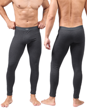 Cargar imagen en el visor de la galería, Pack 2 Pantalones Térmicos Premium Hombre Algodón-Modal-Elastano, Afelpado Polar, Protección UV. MOD 1001

