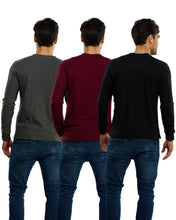 Cargar imagen en el visor de la galería, Pack 3 Playeras Premium Cuello Henley Estilo Waffle, 123-CA-3
