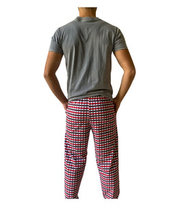 Pijama Conjunto Playera Manga Corta y Pantalon Con Bolsa, 5032-22