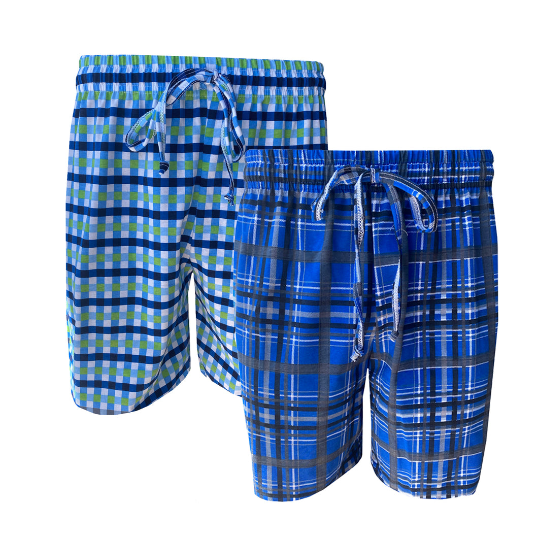 Paquete de 2 Bermudas, pijama 5028-22 Cuadriculada